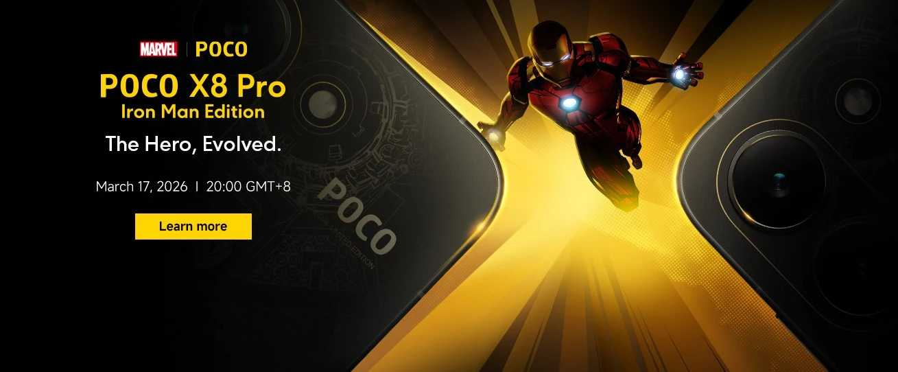 poco-x8-pro-max-india-launch-march-17 Poco X8 Pro Series in Black and White featuring dual-ring camera design and metal frame