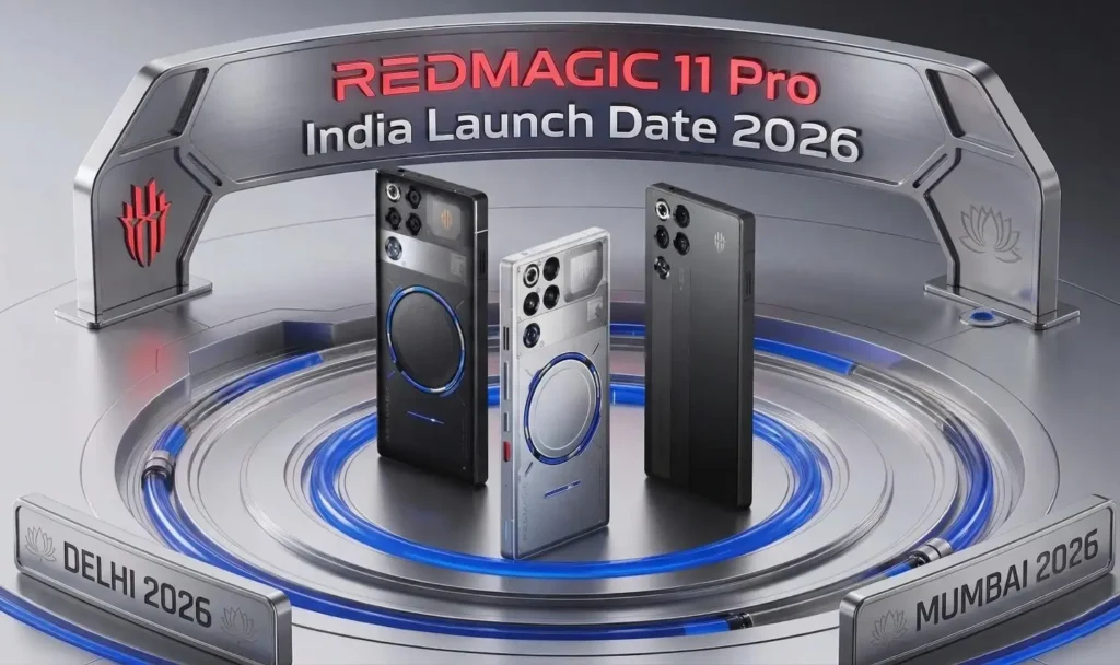 REDMAGIC 11 Pro in Matte Black Cryo showing its semi-transparent back, RGB-backlit logo, and triple camera setup