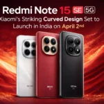 Redmi Note 15 SE 5G in Phantom Blue featuring a 3D curved AMOLED display and triple rear cameras