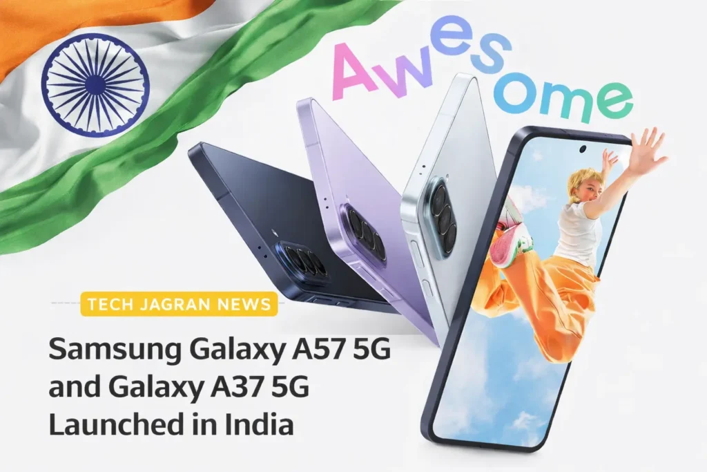 Samsung Galaxy A57 and A37 5G Specifications Samsung Galaxy A57 5G in Awesome Lilac and Galaxy A37 5G in Awesome Lavender showing the new slim design and triple camera setup