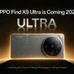 Oppo Find X9 Ultra in Sunset Orange eco-leather finish with a large circular Hasselblad camera module