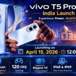 Vivo T5 Pro 5G in Glacier Blue with 9020mAh Battery and 144Hz Display