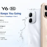 Vivo Y6 5G in Galaxy Silver with 7200mAh battery and IP69 durability
