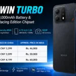 Honor Win Turbo in Blue featuring a massive 10,000mAh battery and Dimensity 8500 Racing Edition.