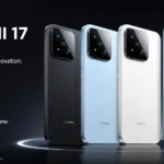 Xiaomi 17 Max in Sky Blue featuring a 200MP Leica camera and 8,000mAh battery.