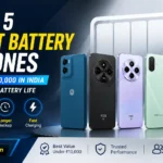 Top 5 best battery smartphones under 10000 rupees in India compared side by side.