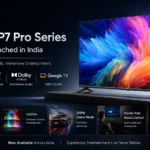 Haier HQLED P7 Pro Series Smart TV displaying vivid 4K content with Google TV interface.