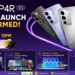 Realme P4R 5G in Lavender Glare featuring a massive 8,000mAh battery and 144Hz display.