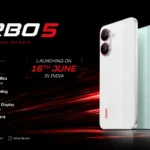 Redmi Turbo 5 in Mint Green featuring a massive 7,560mAh battery and 1.5K AMOLED display.