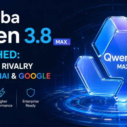 Alibaba Qwen 3 8 Max AI model announcement highlighting 2.4 trillion parameters and open-source capabilities.