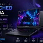 Alienware 15 gaming laptop in Nova Black finish featuring 15.3-inch 165Hz display and Alienware Cryo-tech cooling.