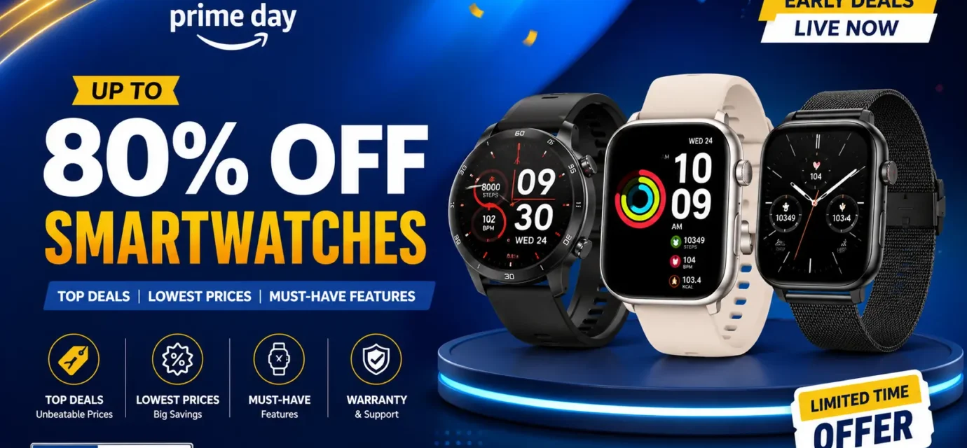 Best deals on smartwatches during Amazon India sale featuring premium Apple, Samsung, and budget boAt wearables