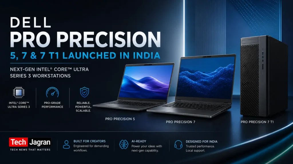 Dell Pro Precision Workstation Series: Powered by Intel Core Ultra Series 3. Dell Pro Precision 5 and Pro Precision 7 mobile workstations showcasing the refreshed aluminum design.