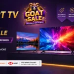 Best smart TV deals in Flipkart GOAT Sale 2026 showcasing massive discounts on QLED, 4K, and Mini LED models
