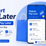 Flipkart Pay Later checkout screen showing flexible EMI, Pay in 3, and 30-day repayment options.