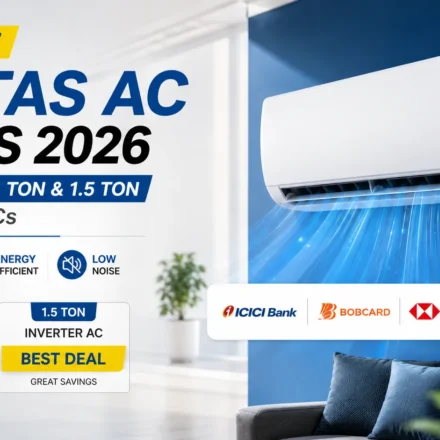 Best Flipkart deals on Voltas 2026 AC models featuring 1.5 ton split inverter and 5-star window units