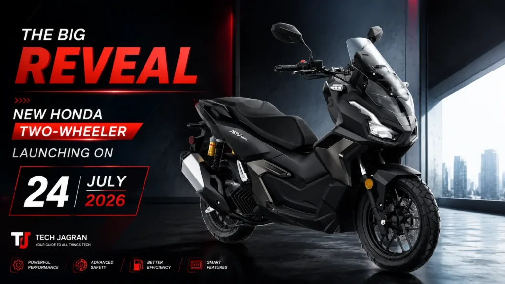 Honda ADV 160 adventure maxi-scooter in India featuring adjustable windscreen and 14-inch front alloy wheel.