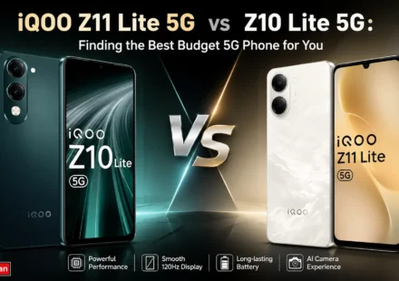 iQOO Z11 Lite 5G vs iQOO Z10 Lite 5G side-by-side comparison showing battery capacities and display refresh rates.