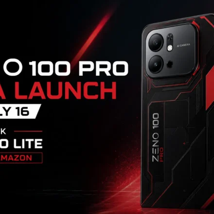 itel Zeno 100 Pro and Zeno 100 Lite showing military-grade durability and dual rear camera design layout.
