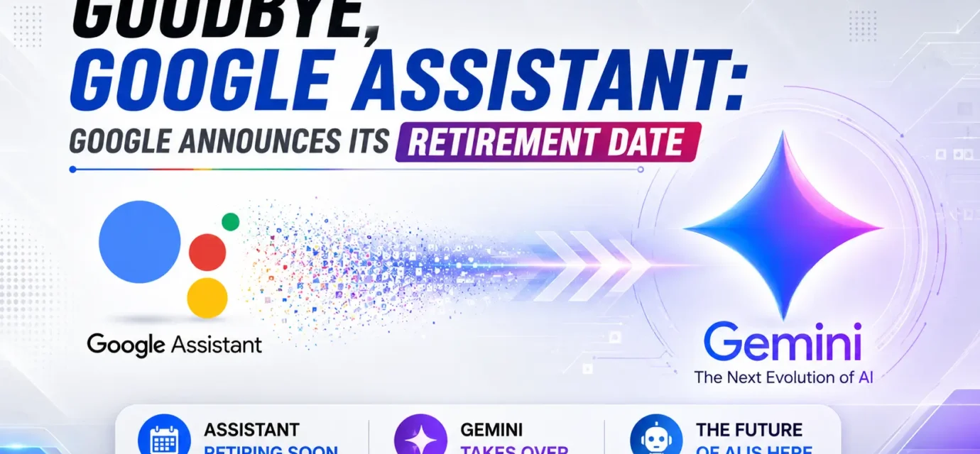 Google Assistant retirement banner showing transition to Gemini AI on Android devices